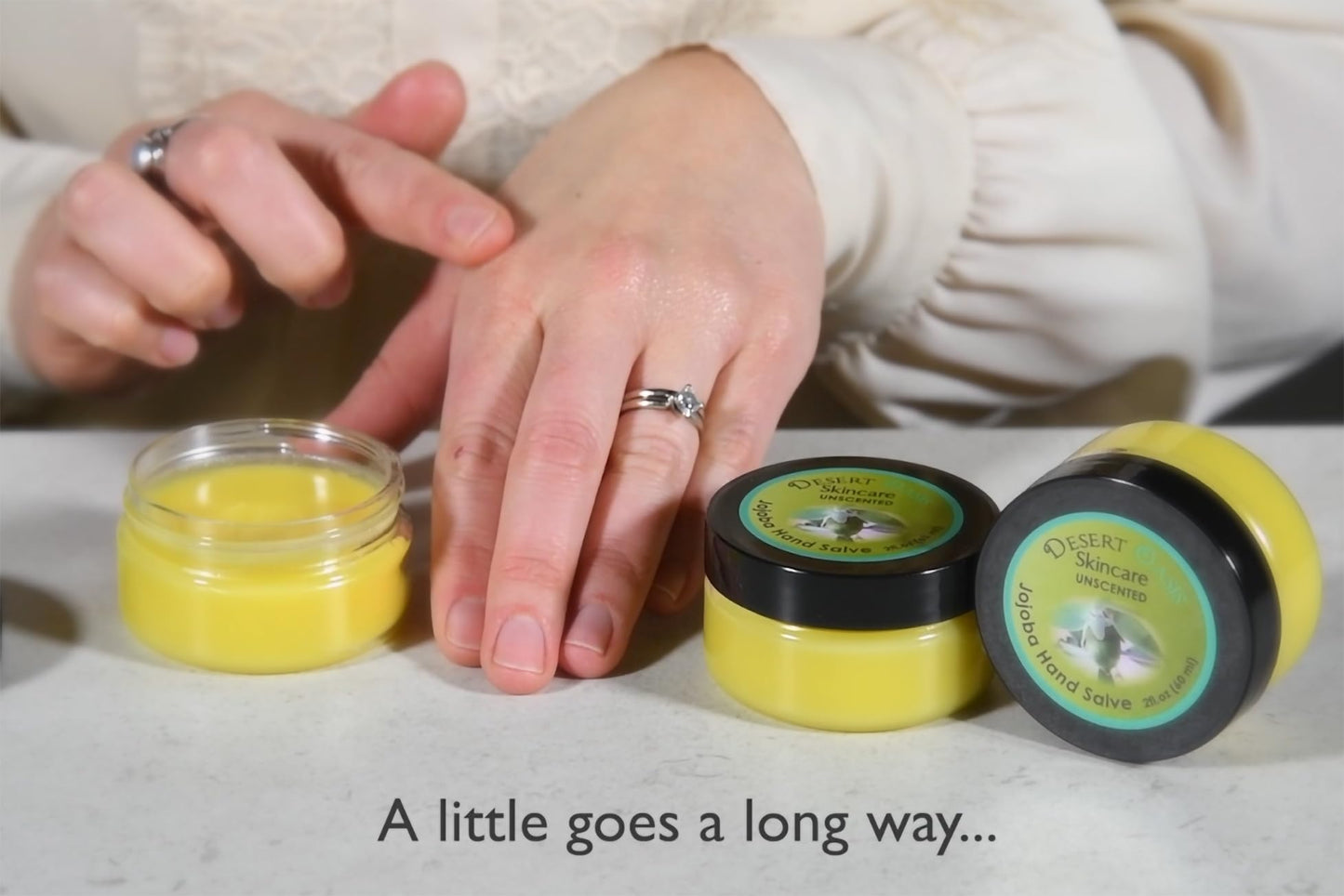 Desert Oasis Skincare | USDA Organic Unscented Hand Salve – Over 50% Jojoba Oil with Beeswax & Avocado Oil – Fragrance-Free Rich Conditioning Balm for Sensitive Skin, Dry Hands & Cuticles 2 oz (60g)