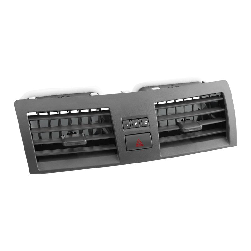 Center Dash A/C Air Vent, Compatible with 2007-2011 Toyota Camry, Console Outlet Insert Grille Panel Trim Cover with Emergency Switch Clock Button, Replaces# 55660-06100