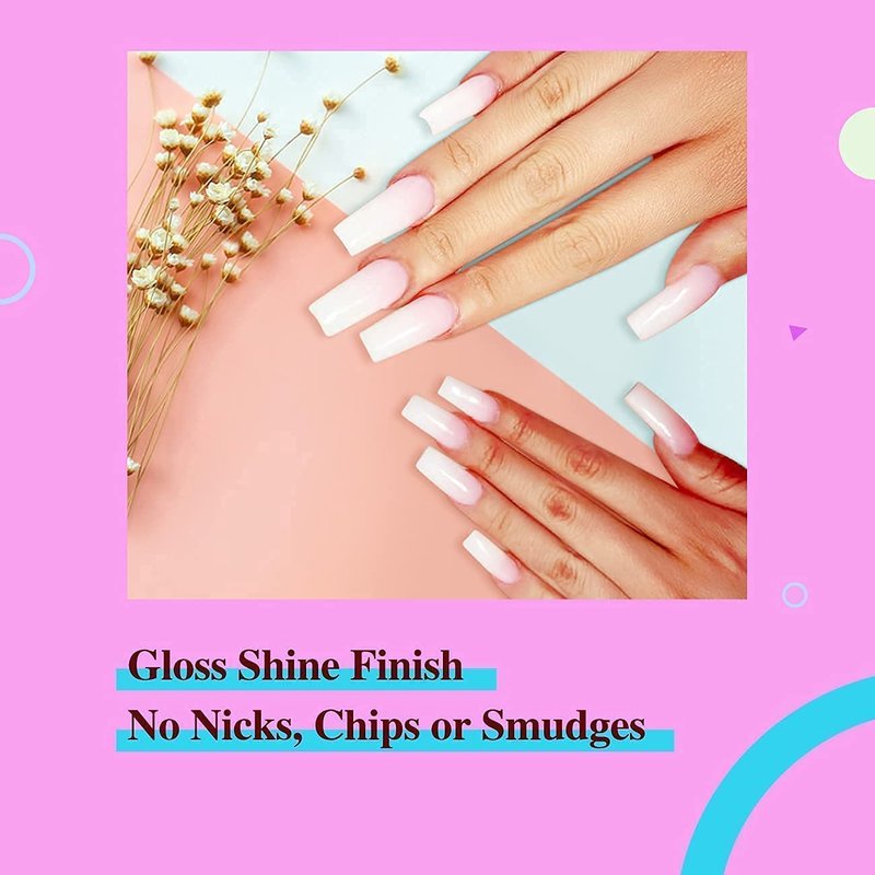 AIMEILI Hema-Free No Wipe Top & Base Coat Set | Natural Sheer Pink Gel Color