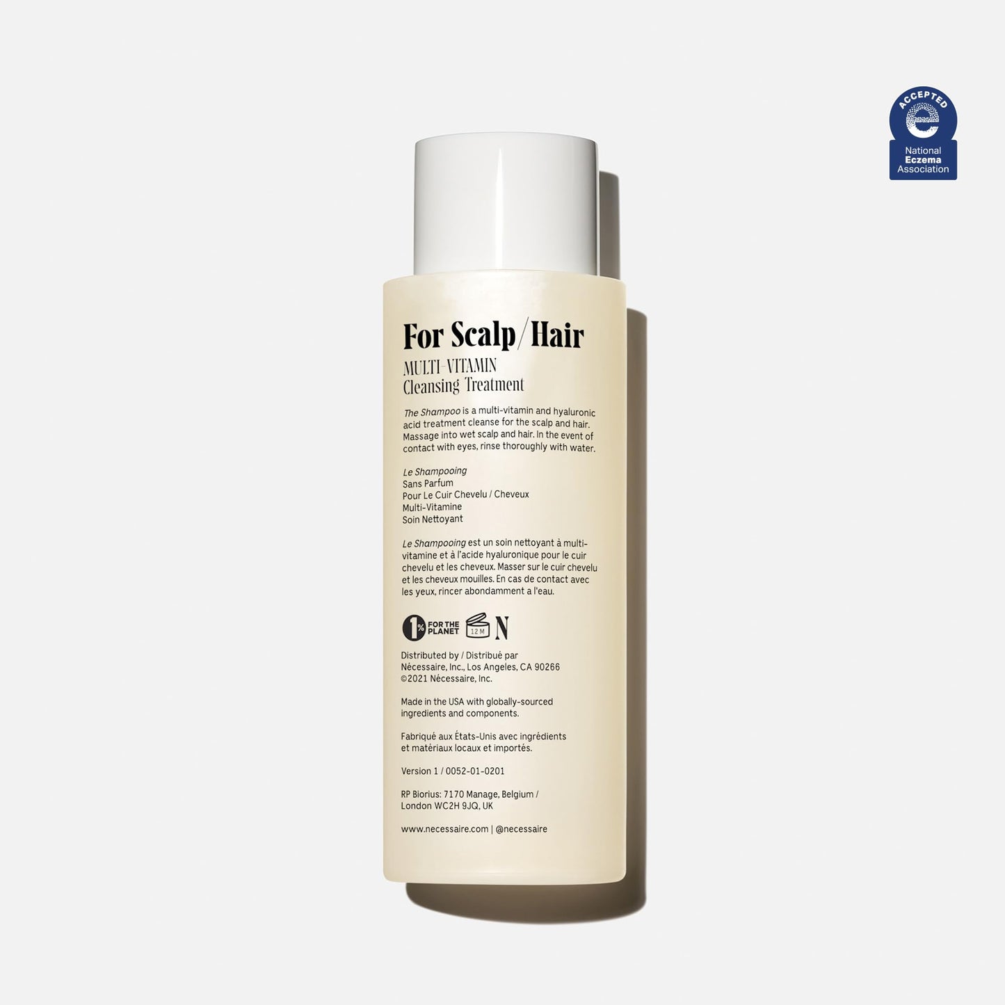 Nécessaire The Shampoo. Hyaluronic Acid + Vitamin B Complex Shampoo for Women & Men.