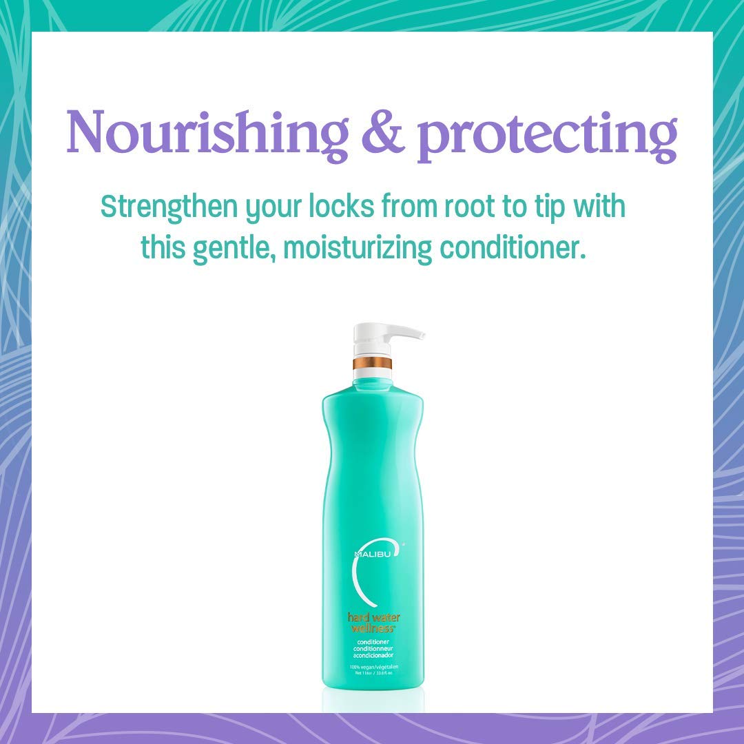 Malibu C Hydrate Color Wellness Duo - Hydrating Shampoo and Conditioner Set for Color-Treated Hair - Extends Color Vibrancy and Longevity - Vegan & Sulfate-Free Hair Care