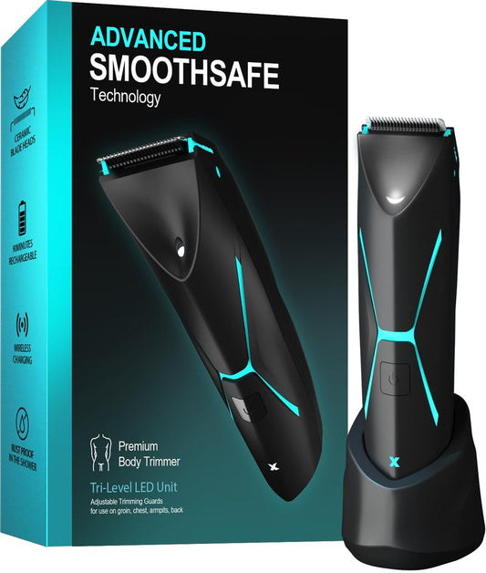 Electric Body Hair Trimmer for Men - Manscape Pubic Hair Groomer Waterproof Wet/Dry Ball Grion Shaver Type-C Rechargeable Cordless Replaceable Ceramic Blade Razor Male Professional Grooming Smooth