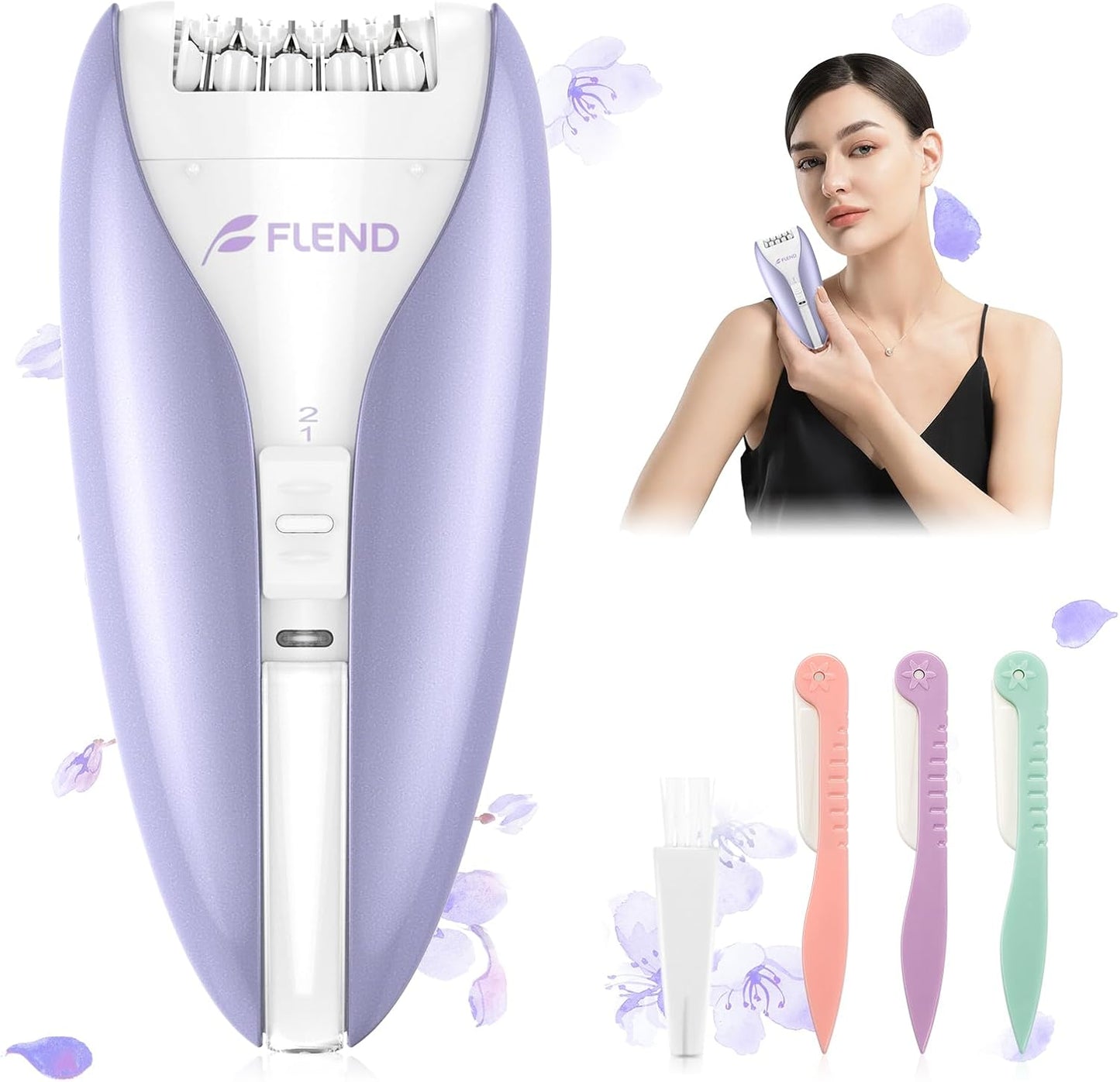 Silent Smooth Glide Epilator - Gentle Hair Removal Device for All Skin Types