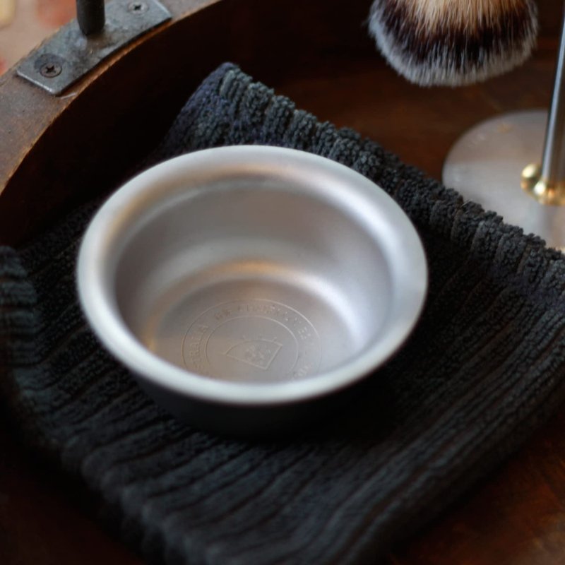 Vikings Blade Luxury Shaving Soap Bowl - Sandblasted Steel for Thick Lather | Unbreakable & Tactile Texture, 3" Diameter