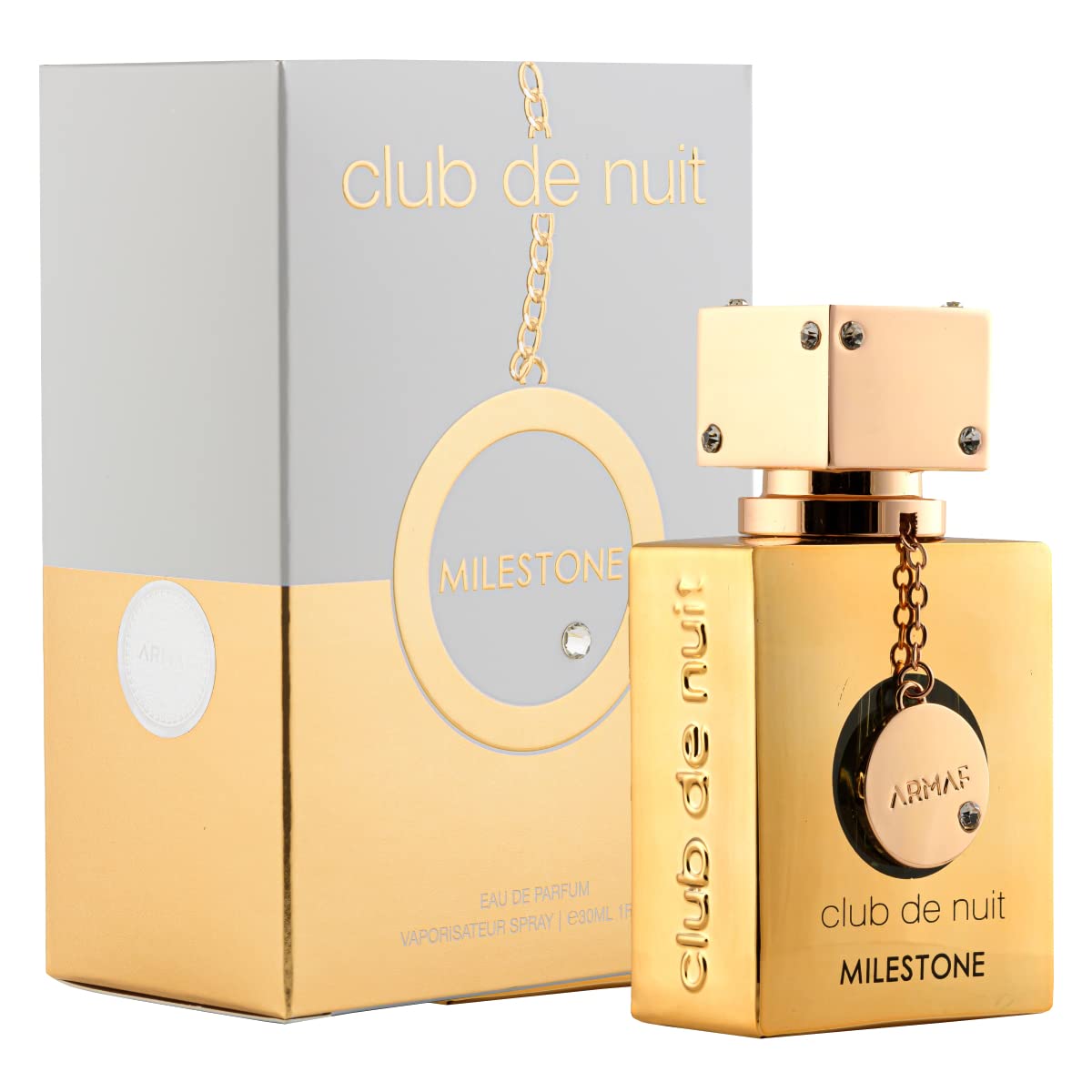 Armaf Club de Nuit Milestone Eau de Parfum - Long-Lasting Aquatic Fruity Woody Fragrance | 1 Ounce / 30 ml