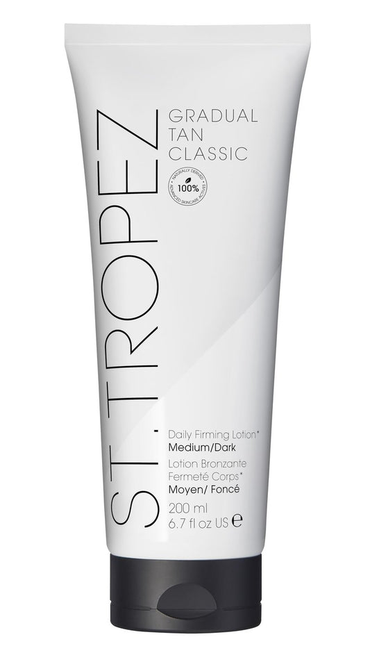 St.Tropez Gradual Tan Firming Lotion, Medium to Dark Sun Kissed Glow Self Tan Moisturizer, with Hyaluronic acid and antioxidants, Streak-Free, Vegan, Natural & Cruelty-Free, 6.7 FL OZ