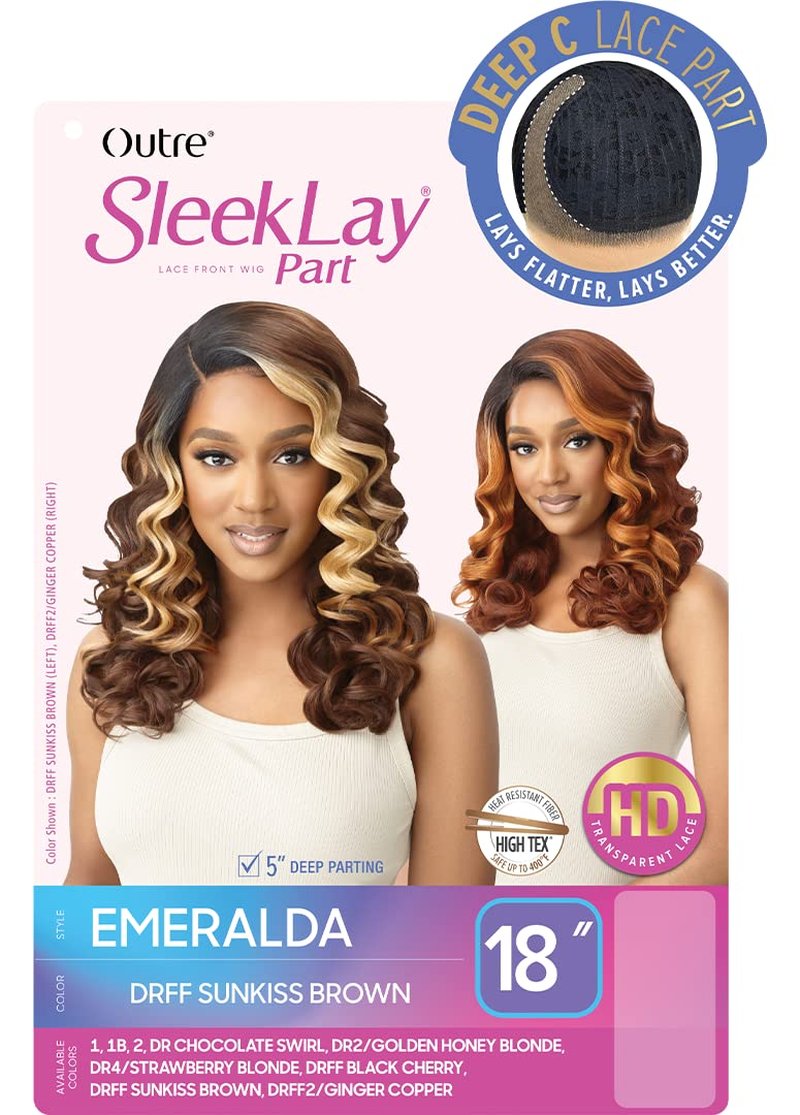 Outre SleekLay Part HD Deep-C Lace Part Lace Front Wig - EMERALDA (DRFF2-Ginger Copper)