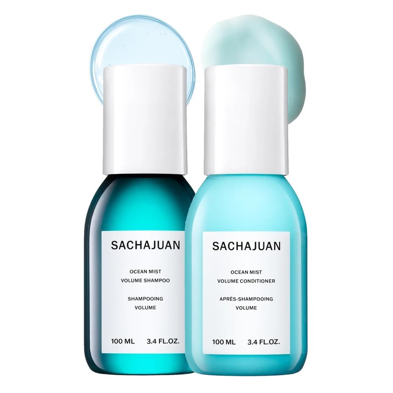 SACHAJUAN Ocean Mist Volume Shampoo and Conditioner Set | Ocean Silk Technology & Vegetable Proteins for Volume, Structure & Body | Lightweight Hydration | Vegan & Paraben-Free | Set of 2 (3.4 oz)