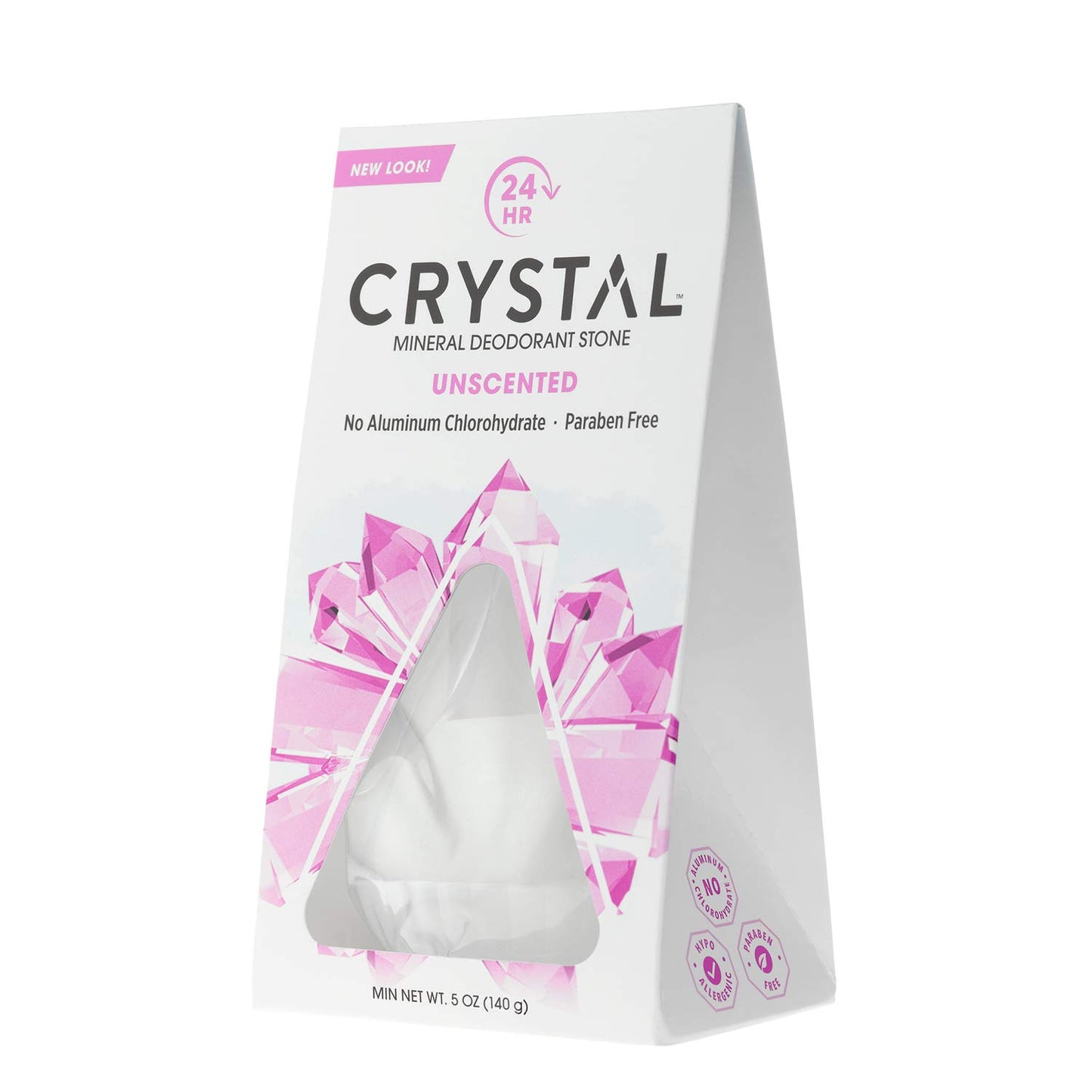 Crystal Body Deodorant Body Rock Deodorant, Unscented, Paraben Free, 5 Ounce (Pack of 1)