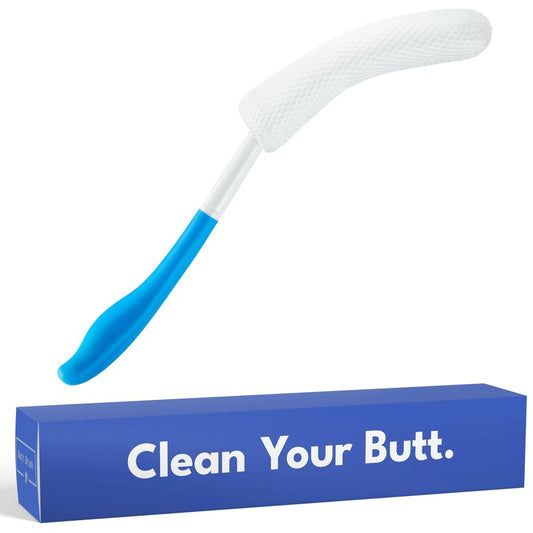 The Butt Brush - Dedicated Shower Brush - Best Bidet Alternative - Long Ergonomic Handle - April 2026 Edition - Prevents Germ Spread - Gift Box Included