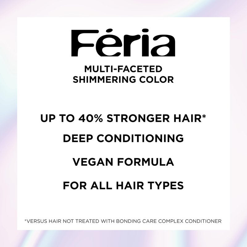 L’Oreal Paris Feria Midnight Bold Multi-Faceted Permanent Hair Dye, One-Step Hair Color Kit for Dark Hair, No Bleach Required, Orchid Glow