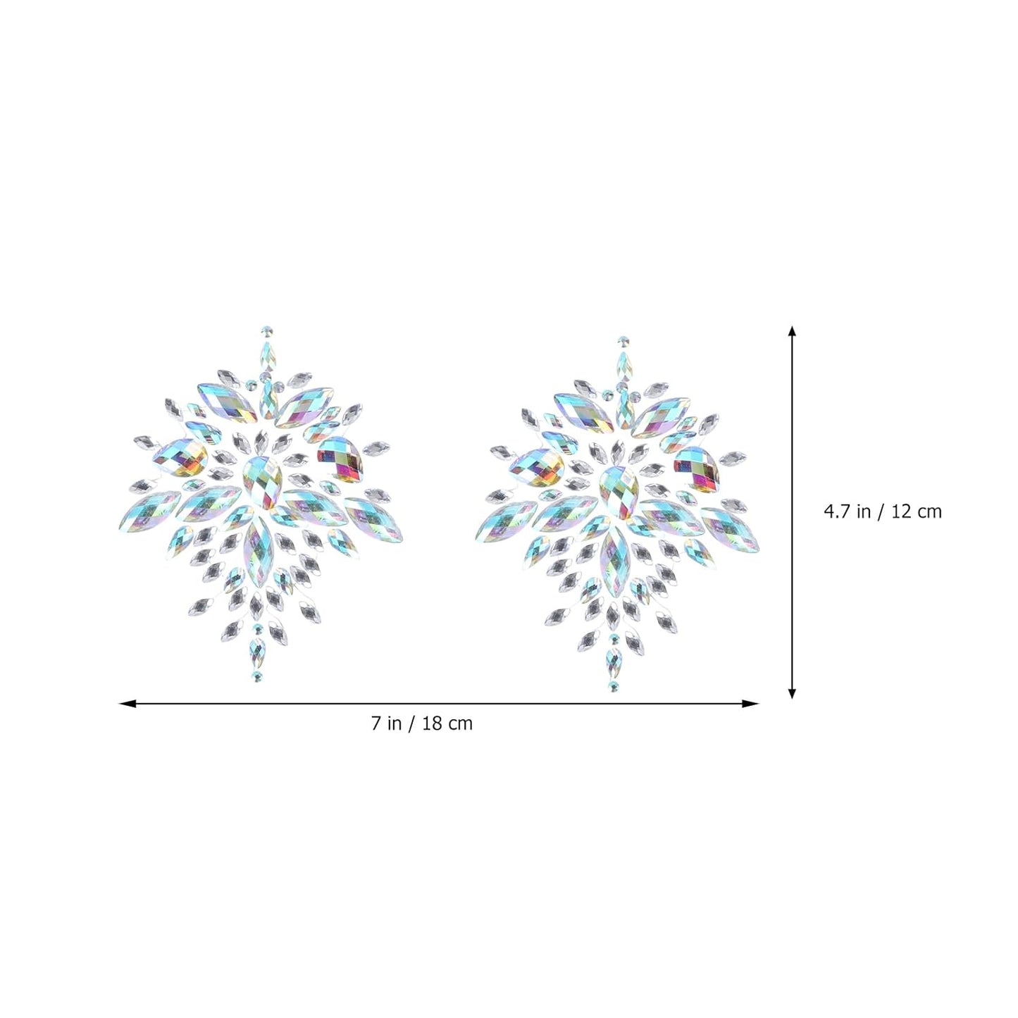 Rhinestone Face Gems - Body Jewelry Stickers for Women | Bra Breast Pasties for Carnival Parties