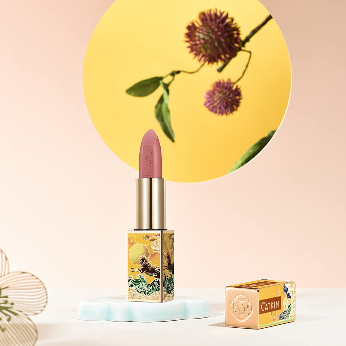 CATKIN 2Pcs Makeup Set Includes BB Cream Air Cushion Foundation C01 And Matte Lipstick CO157