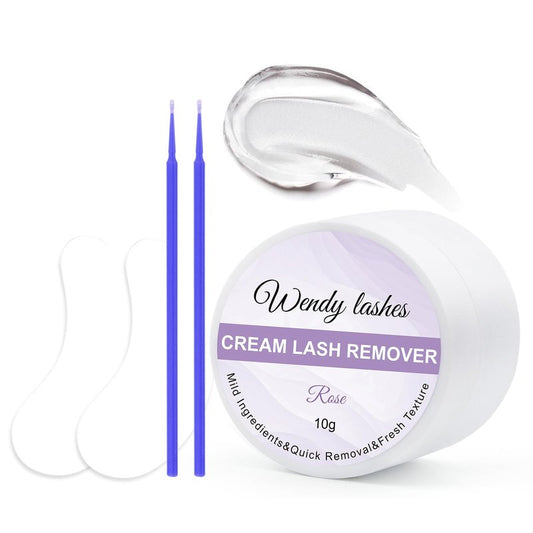 Lash Extension Remover Cream Eyelash Extension Remover Low Irritation Dissolves Powerful Eyelash Glue Remover for Salon Lash Glue Remover(Rose 10g)