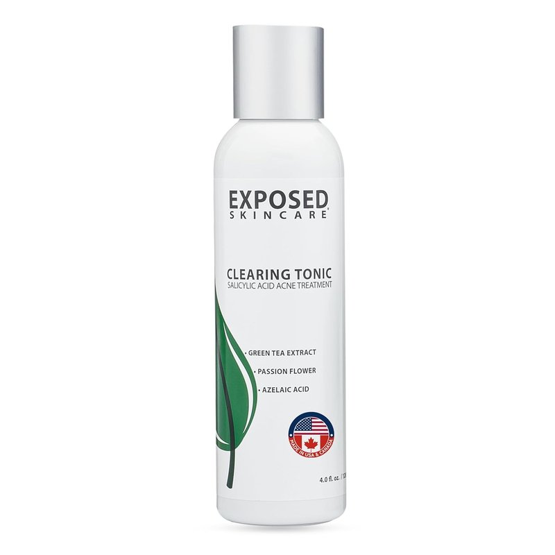 Clearing Tonic Facial Toner - 1% Salicylic Acid & Witch Hazel for Acne | Natural & Non-Toxic