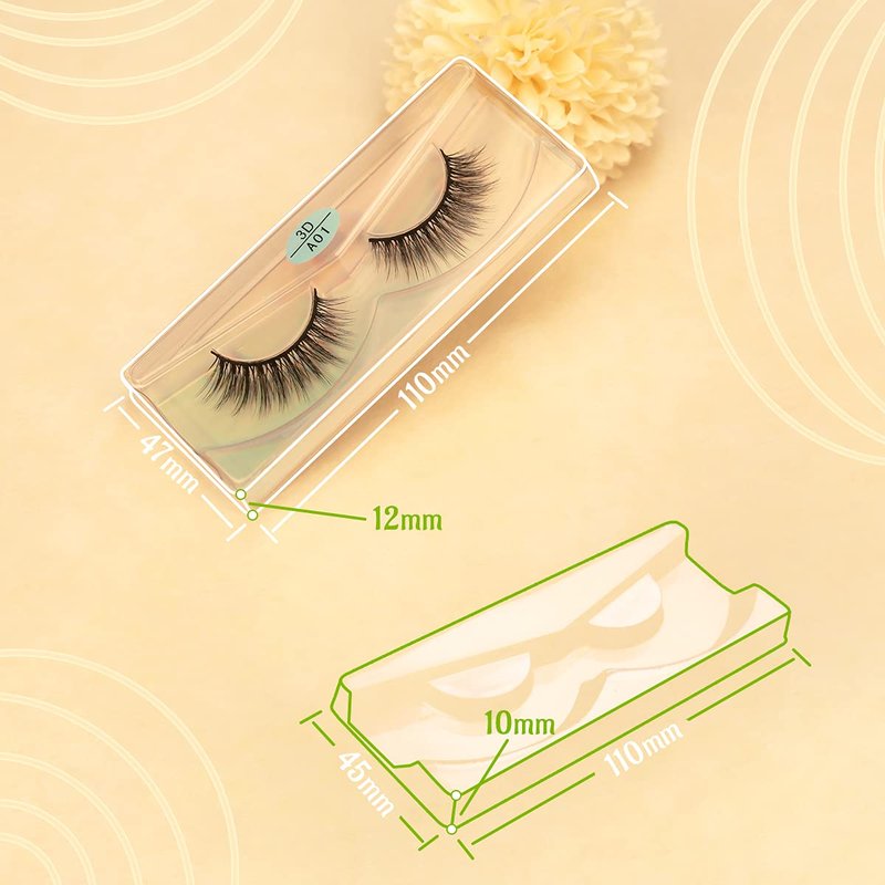Vegan False Eyelashes - 30 Pairs Fluffy Volume Strip Lashes | Medium Length 3D Faux Mink in 10 Styles