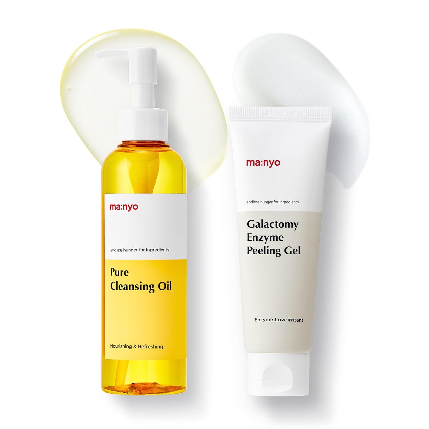 ma:nyo Pore Plumber Duo Pure Cleansing Oil 6.7fl oz + Galactomy Enzyme Peeling Gel Korean Skin care 2.5fl oz | Blackhead Remover & Pore Minimizer