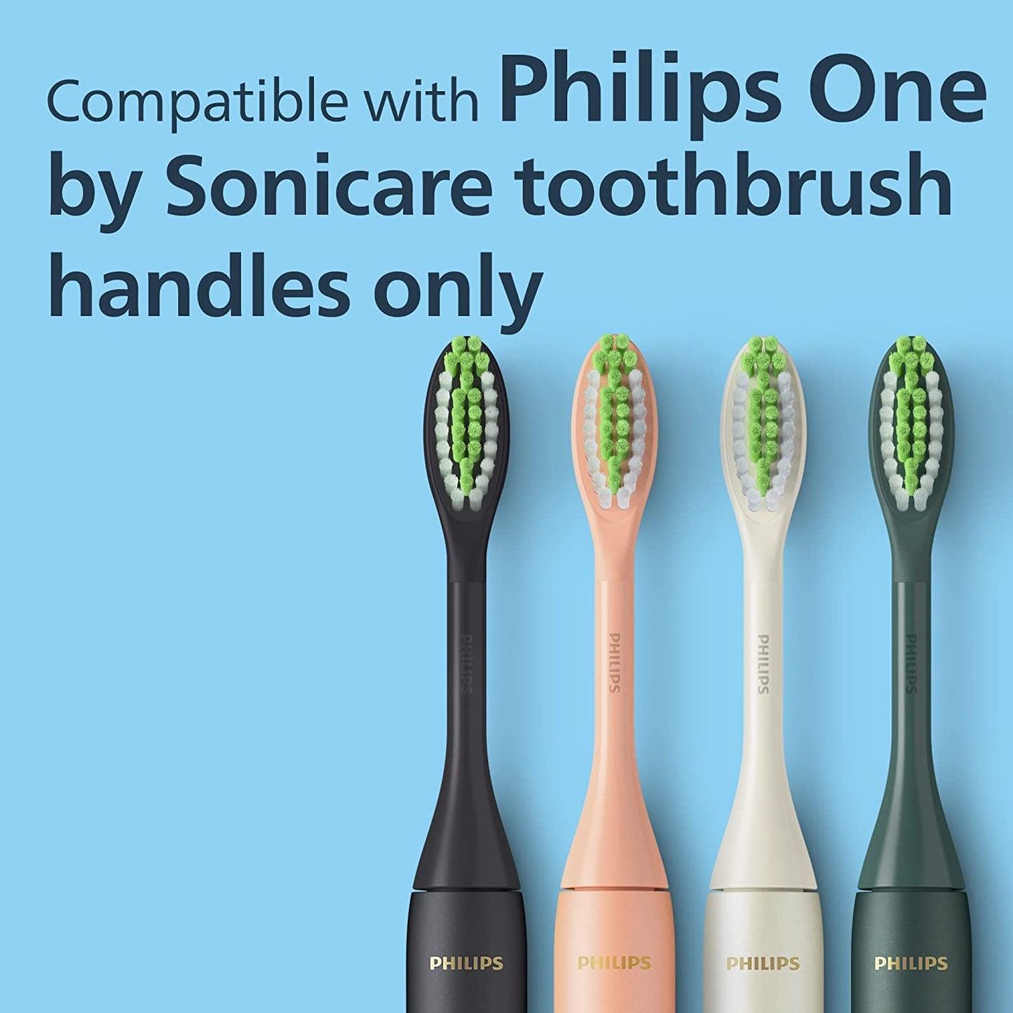 Philips One by Sonicare, 2 Brush Heads, Snow, BH1022/07 (Pack of 2)