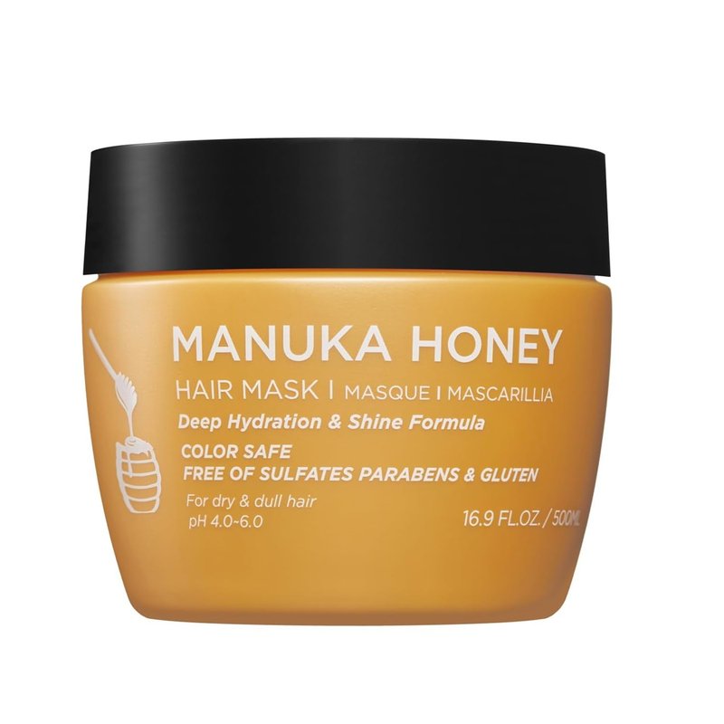 Luseta Manuka Honey Hair Mask Hydrates and Moisturizes Damaged Hair, Restores Shine to Dry, Dull Hair, Frizz Control and Sulfate Free 16.9oz