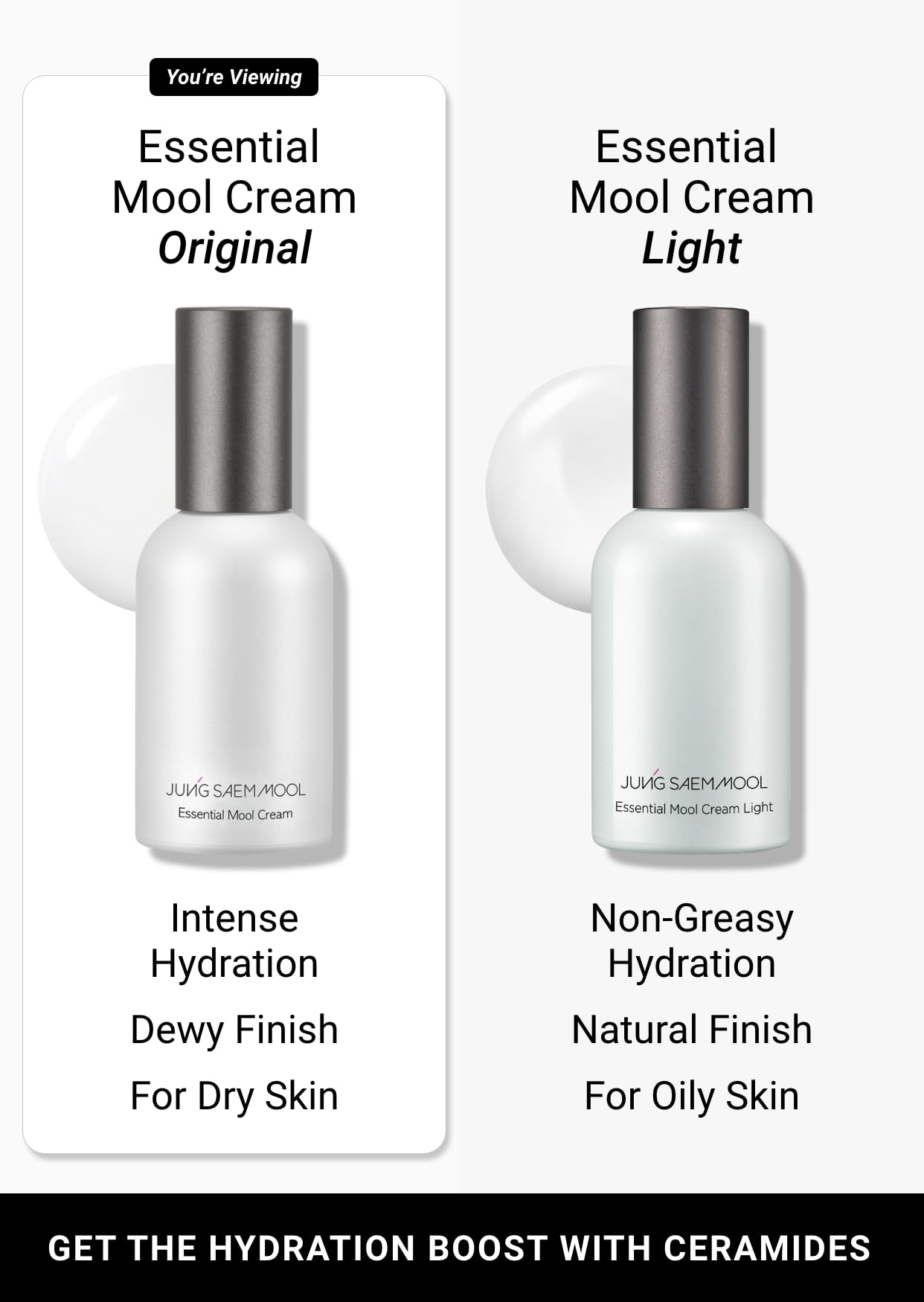 JUNG SAEM MOOL Essential Mool Cream | Hydrating Primer for a Long-Lasting Foundation Makeup, Glow Finish, Centella and Panthenol for Glass Skin, Korean Skincare (Original, 1.7 Fl Oz)