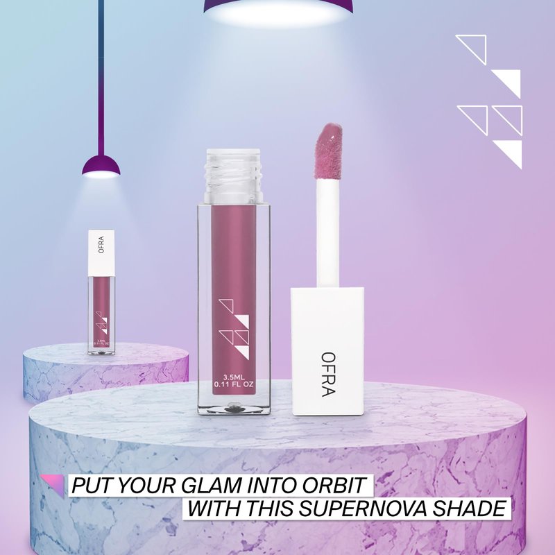 Ofra Lip Gloss - Supernova | Non Sticky, Ultra-Glossy Lip Gloss | Long Lasting Formula for a Smooth, Hydrated Finish | 3.5ml/1.1oz