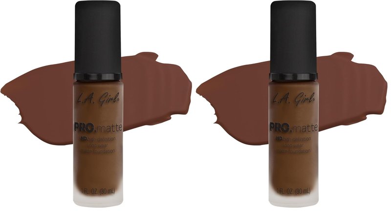 L.A. Girl Pro Matte Foundation, Espresso, 1 Fluid Ounce (Pack of 2)