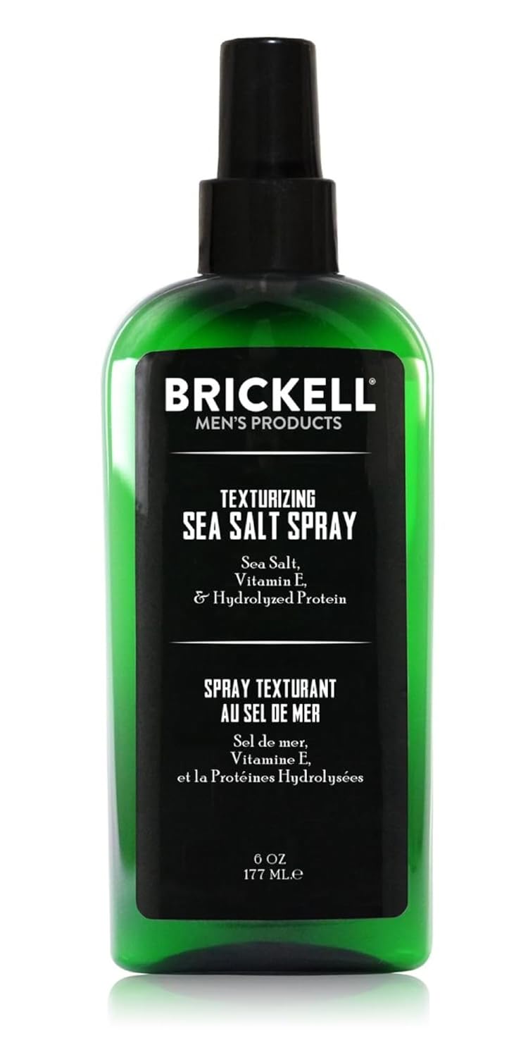 Brickell Men's Texturizing Sea Salt Spray - Alcohol-Free Hair Lift & Texture | 6 Ounce