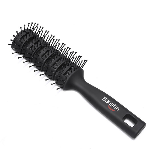 Baasha Boar Bristle Round Hair Brush with 1.8" Barrel for Medium to Long Hair, Blow Drying and Volumizing for Shiny, Healthy Hair
