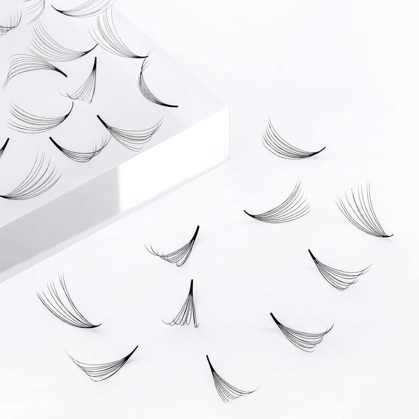 FADLASH 10D Premade Volume Eyelash Extensions - D Curl Mixed Tray, Thin Base, 9-16mm Lengths
