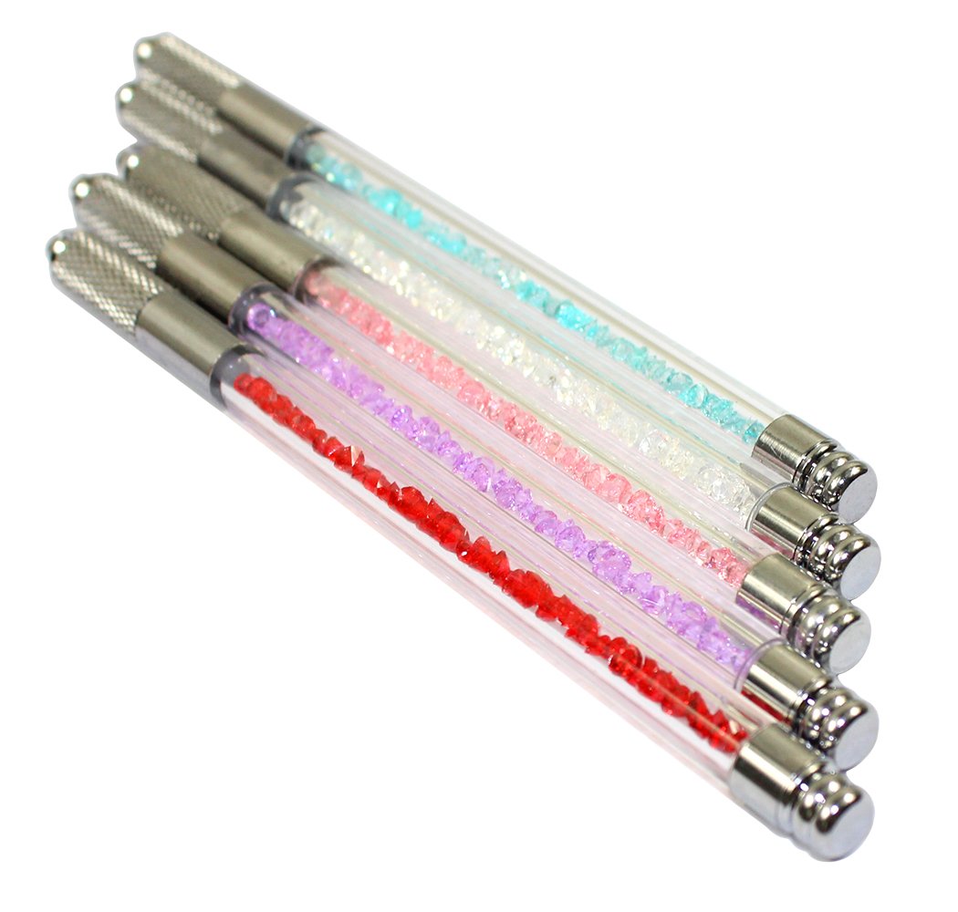 Crystal Transparent Microblading Pen - Manual Tattoo Eyebrow Pen for Permanent Makeup | 5-Pack