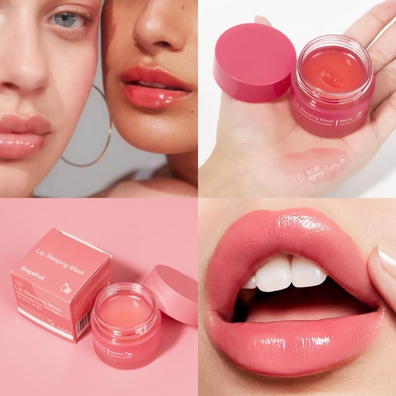 Moisturizing Lip Sleeping Mask - Long-Lasting Hydration for Chapped Lips | Berry Flavor