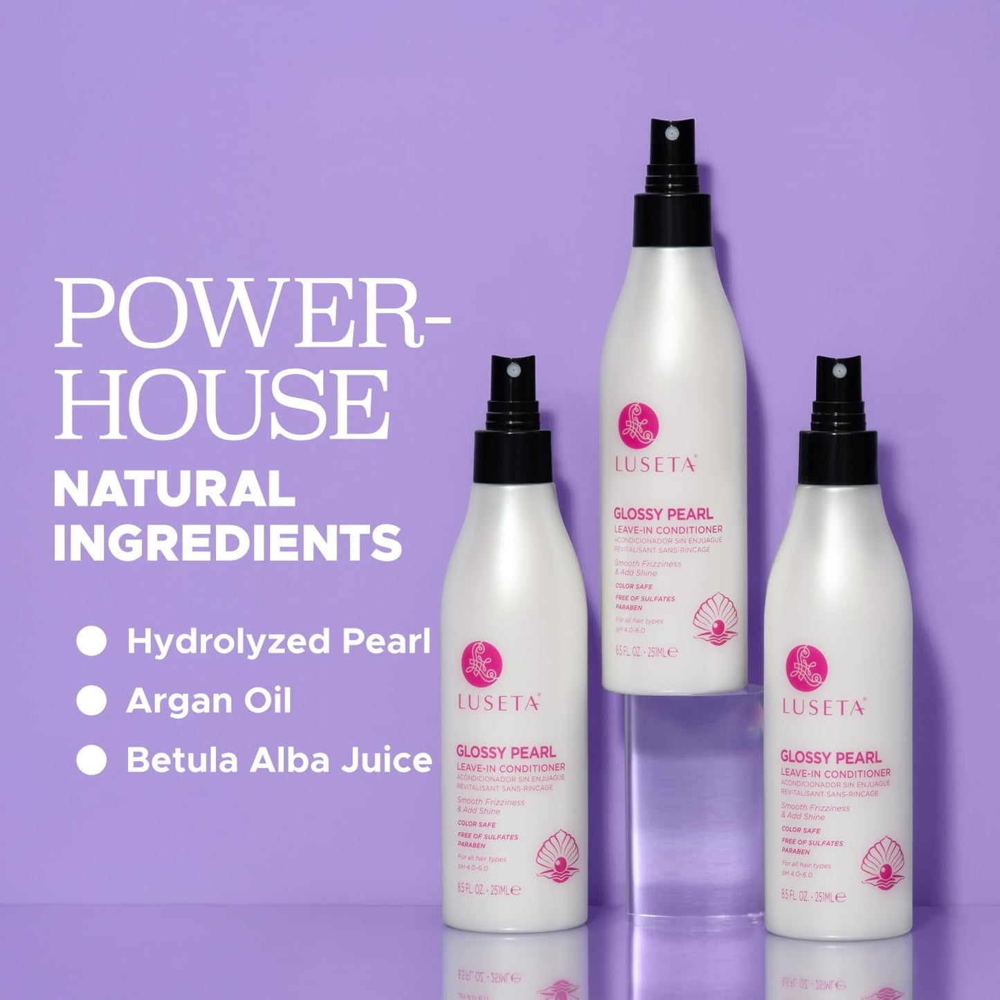 Luseta Glossy Pearl Leave-In Conditioner for Dry Hair, Adds Shine, 8.5 oz