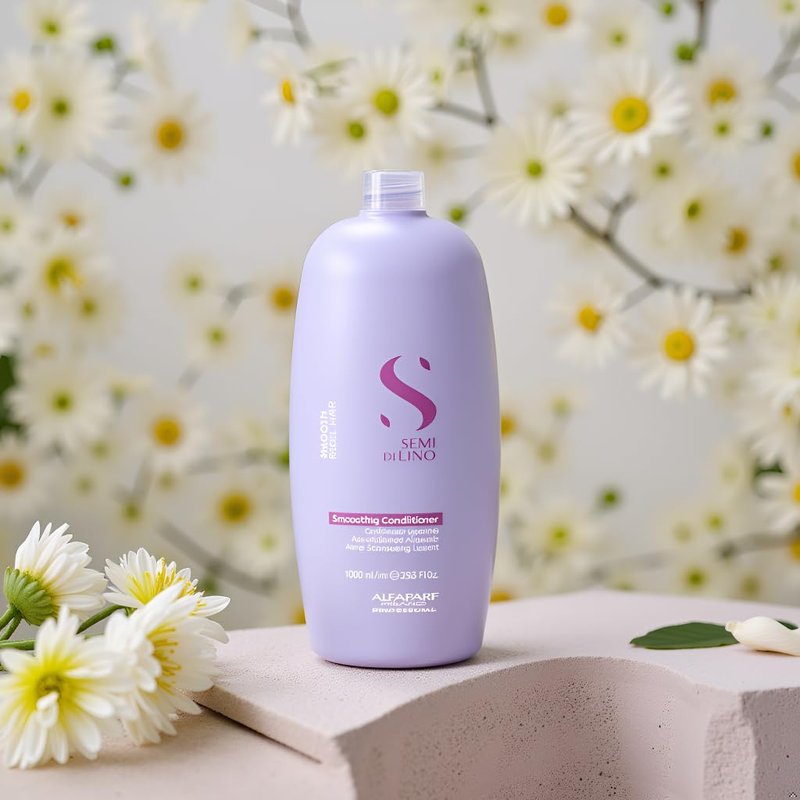 ALFAPARF MILANO Semi di Lino Smooth Conditioner for Frizzy and Rebel Hair - Detangles Hair - Controls Frizz - Straightens and Hydrates Unruly Hair, 33.8 fl. oz.