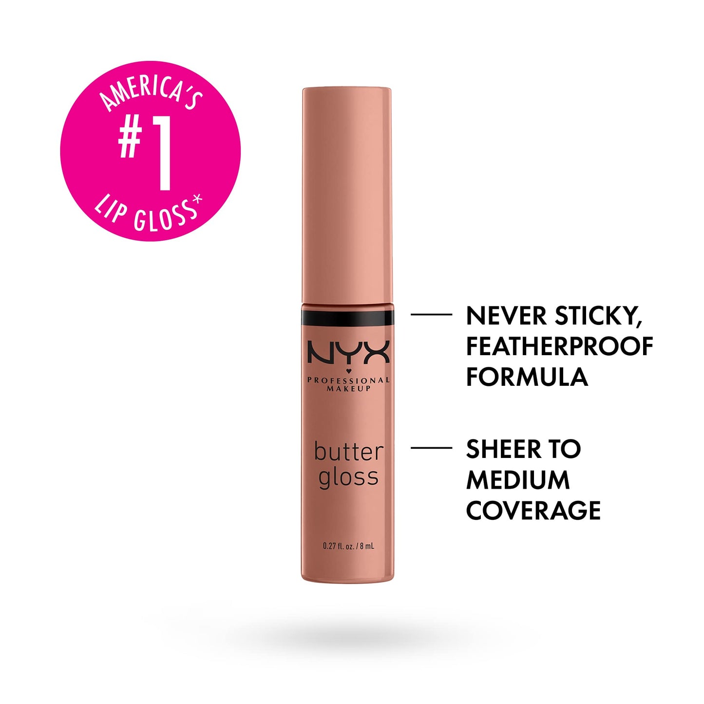 NYX PROFESSIONAL MAKEUP Butter Lip Gloss & Slim Lip Liner Pencil Bundle in Madeleine & Espresso, 1 Kit