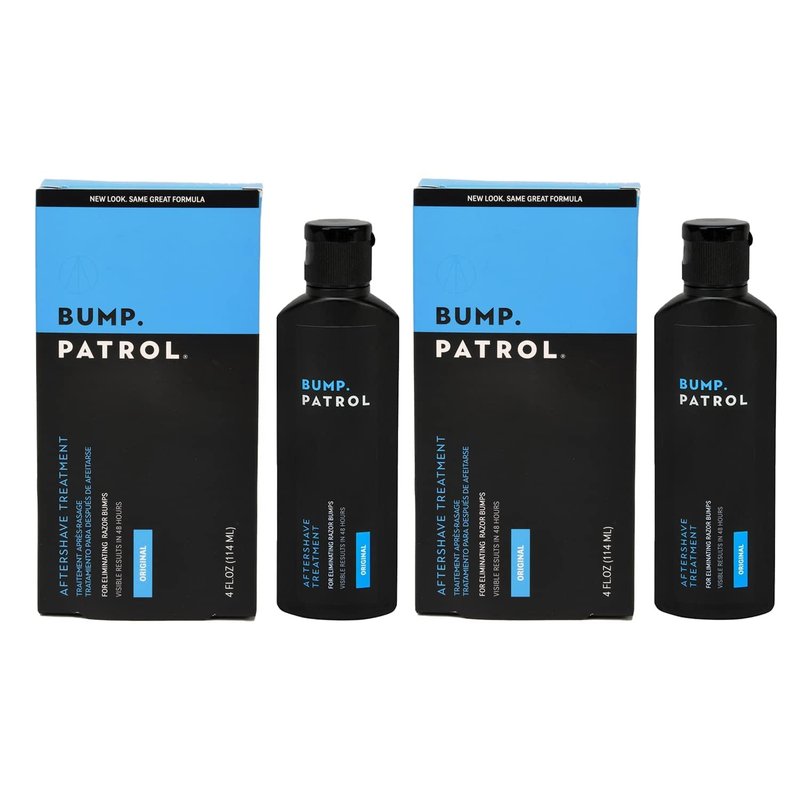 Bump Patrol Aftershave Treatment Serum - Ingrown Hair & Razor Bump Stopper with Salicylic Acid | 4 oz (Pack of 2)