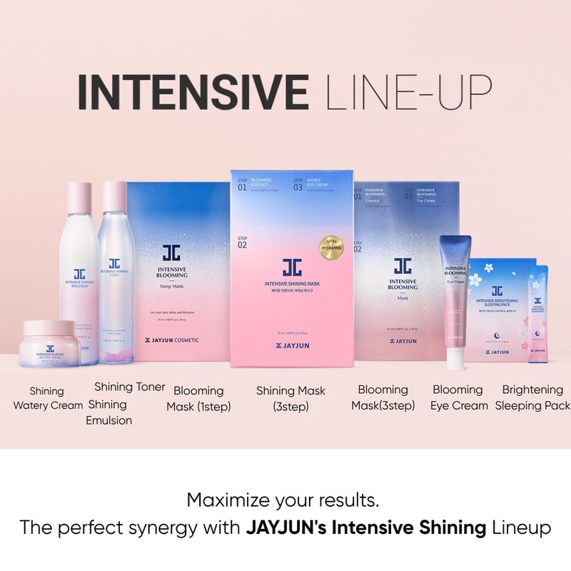 JAYJUN Intensive Shining Mask - Lavender Extract 3-Step Hydration | 10 Pack Korean Sheet Mask for Dull Skin