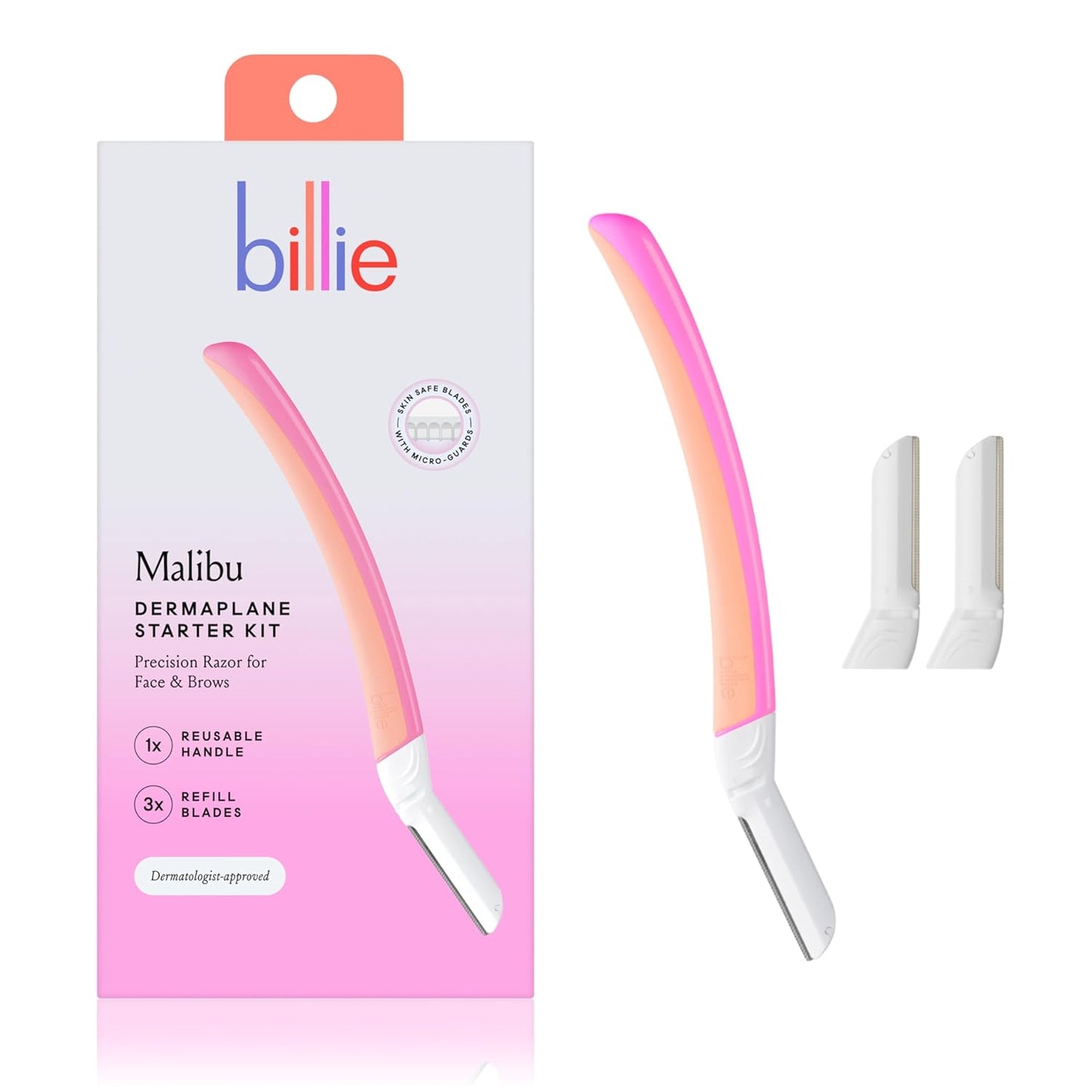 Billie Dermaplane Starter Kit - Smooth Shaving Gel & Cleanser for Pubic Hair | 6.5 oz