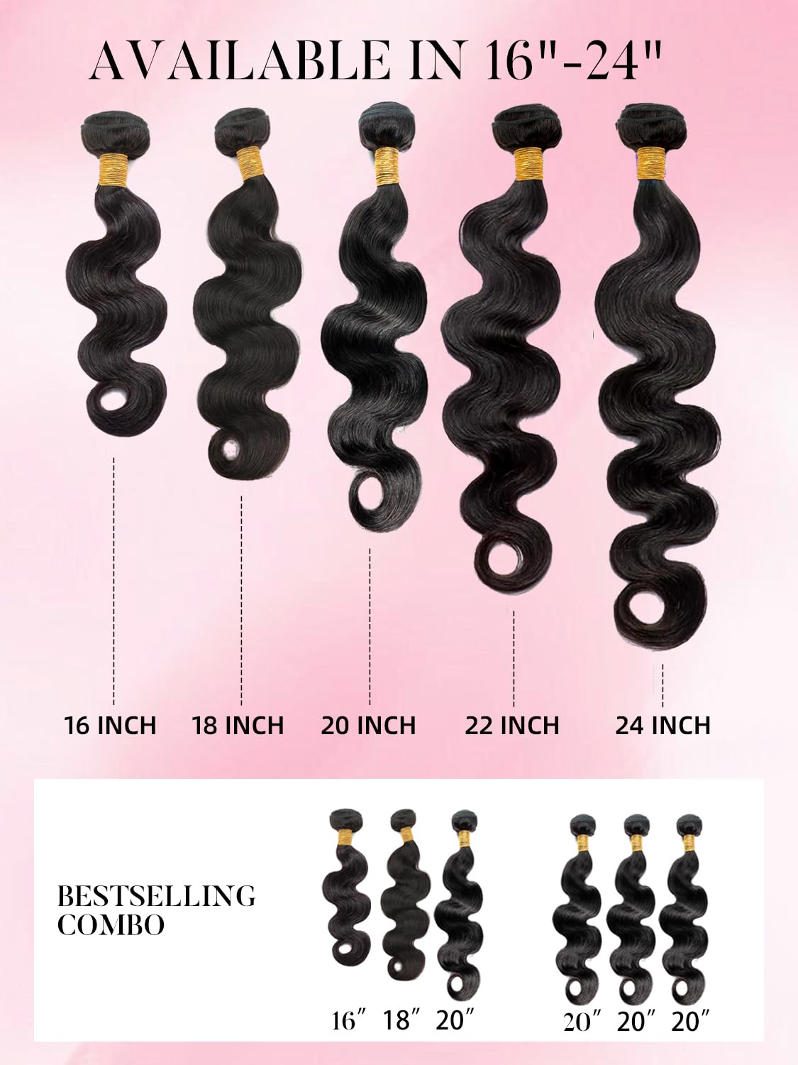 PerisModa Body Wave Bundles Human Hair 18 Inch 1PC 100% Human Hair Bundles Unprocessed Brazilian Virgin Hair Bundle 12A Body Wave Human Hair Extensions Natural Black