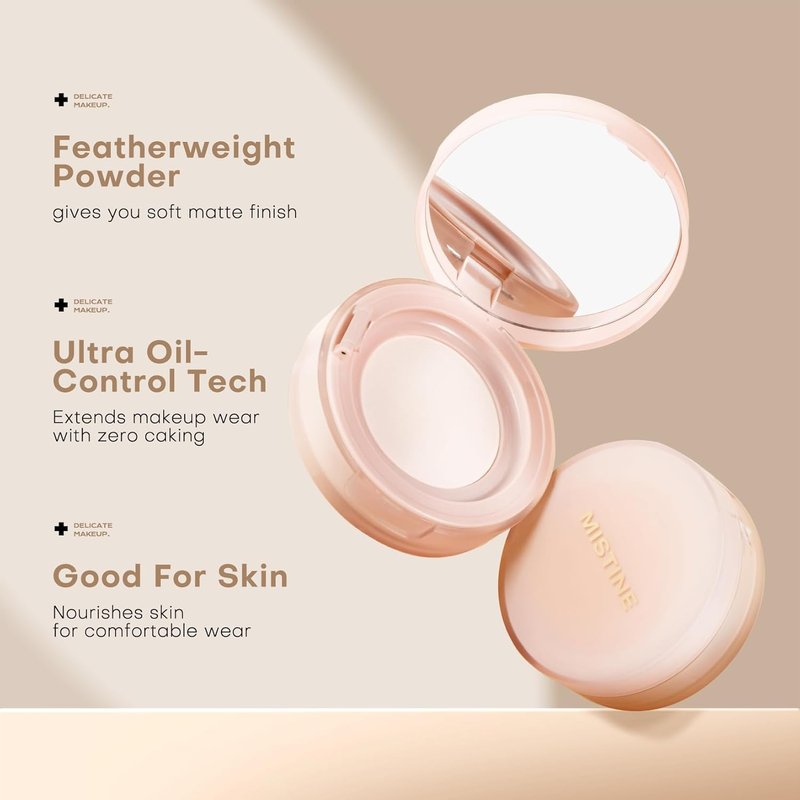 Translucent Loose Setting Powder - Lightweight Talc-Free Formula | Brightens Skin, Semi-Matte Finish, 0.28 Oz