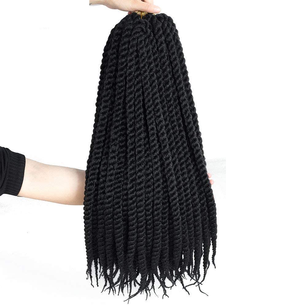 Admutty Havana Twist Crochet Hair, Jumbo Senegalese Twist Pre-Looped Synthetic Braiding Hair for Women, Soft & Lightweight Pre-Twisted Crochet Braids