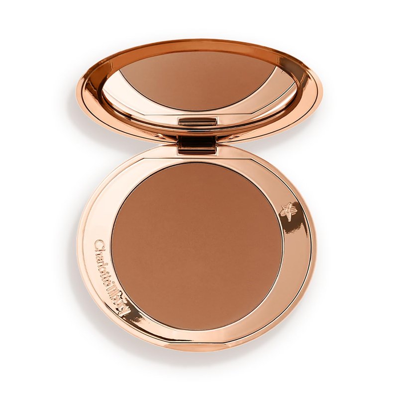 Charlotte Tilbury Airbrush Matte Bronzer - Smoothing Powder for Flawless Skin | Refillable with Silky Mica & Hyaluronic Acid
