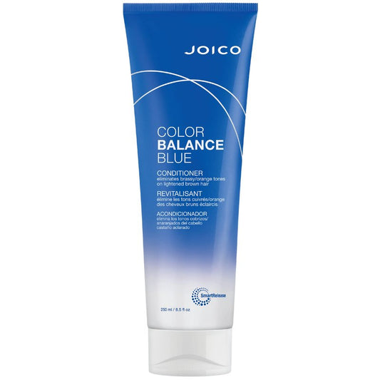 Joico Color Balance Blue Conditioner | For Lightened Brown Hair | Eliminate Brassy Orange Tones | Boost Color Vibrancy & Shine | UV Protection | With Rosehip Oil & Green Tea Extract | 8.5 Fl Oz