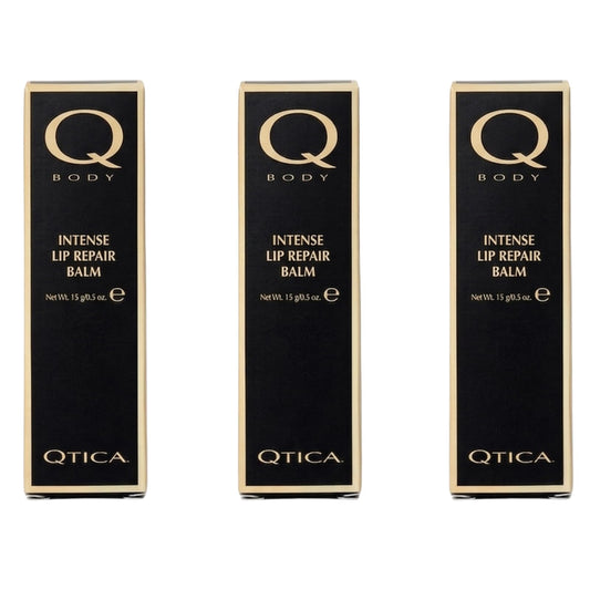 Qtica Intense Lip Repair Balm - Set of 3 by QTICA Beeswax Smooth Creamy Texture Restorative Lip Gel for Dry, Chapped Lips Instant Hydration, Softness