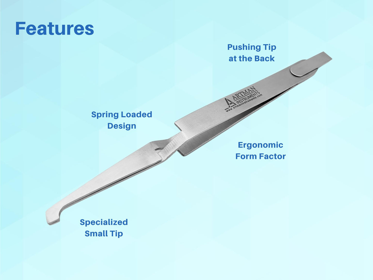 Orthodontic Bracket Placer & Holder Tweezers | Pliers Stainless Steel by Orthodontic Instruments ARTMAN Brand (10)
