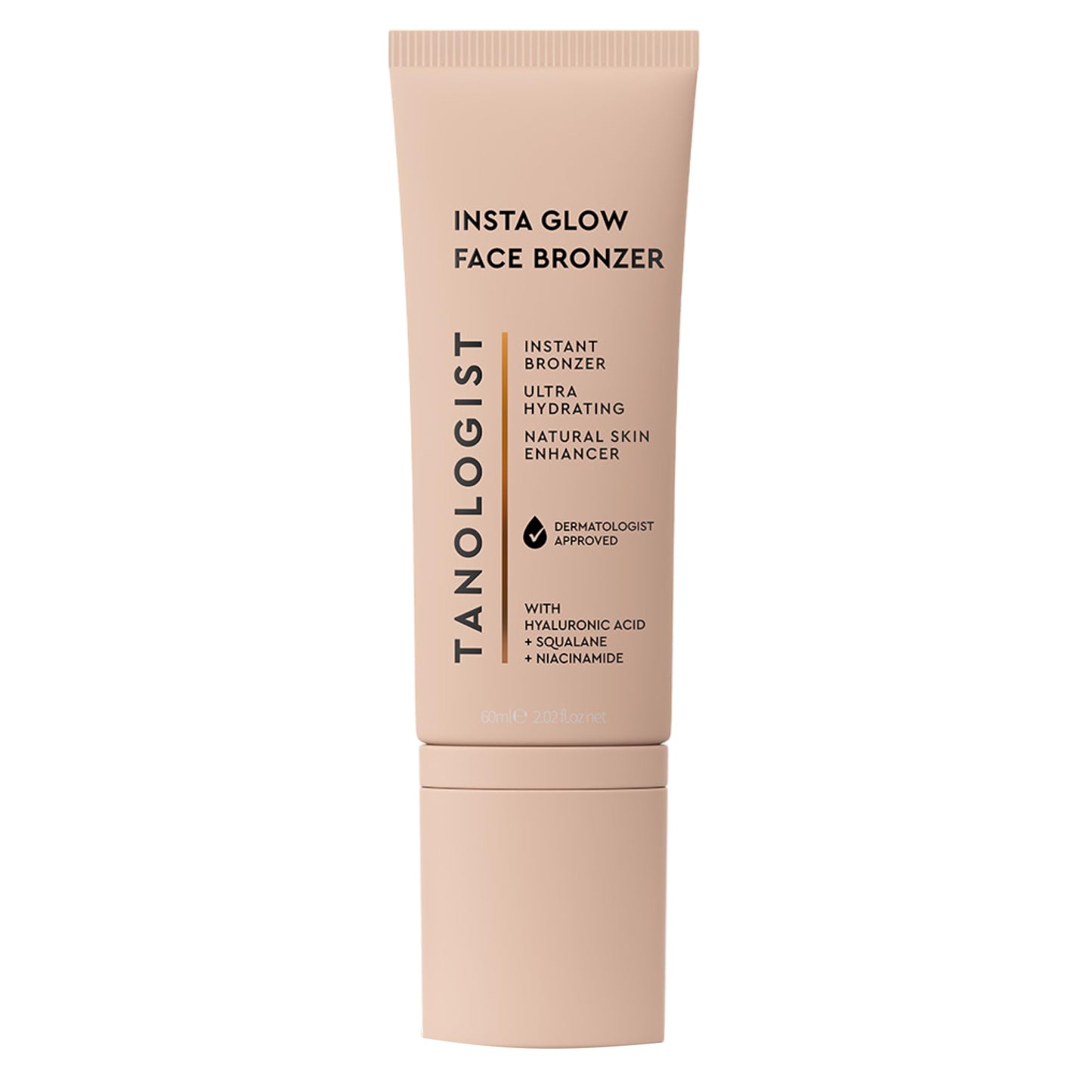 Tanologist Insta Glow Face Bronzer, Illuminating Cream Bronzer for Instant Radiant Glow, Lightweight, Blendable Formula for All Skin Tones, Vegan, 2.02 fl oz/60 ml Tube