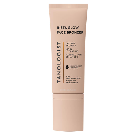 Tanologist Insta Glow Face Bronzer, Illuminating Cream Bronzer for Instant Radiant Glow, Lightweight, Blendable Formula for All Skin Tones, Vegan, 2.02 fl oz/60 ml Tube