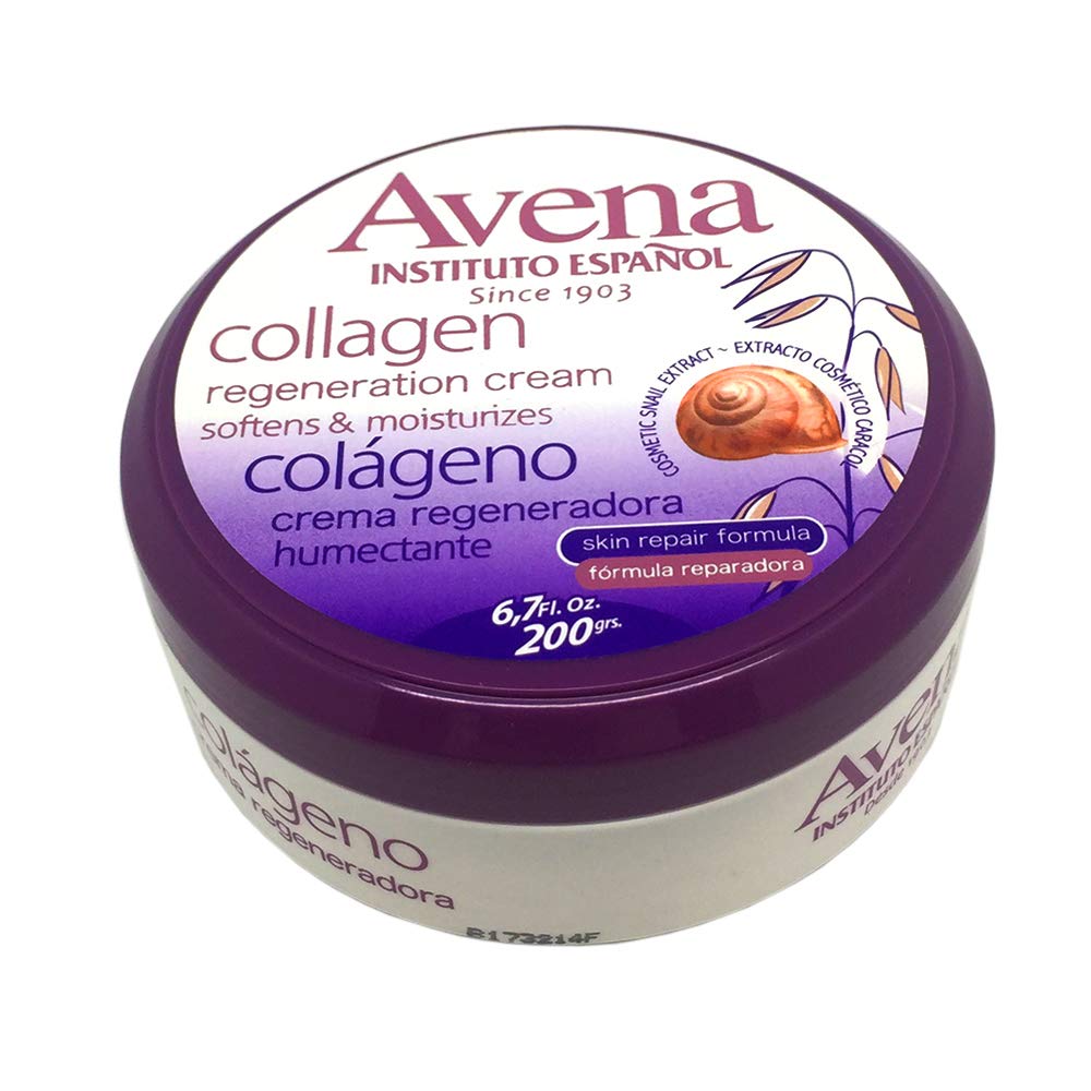 Instituto Espaol Avena Collagen Regenerating Cream. Softens & Moisturizes your Skin with Collagen to Improve your Appearance. 6.7 Fl Oz/ 200g. Pack of 3