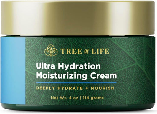 Tree of Life Beauty Moisturizer Face Cream, Dermatologist-Tested Ultra Hydrating Anti-Aging Cream, Reduces Dark Spots & Fine Lines, Brightens for Firmer, Smoother Skin, Non-Greasy, 4 Fl Oz