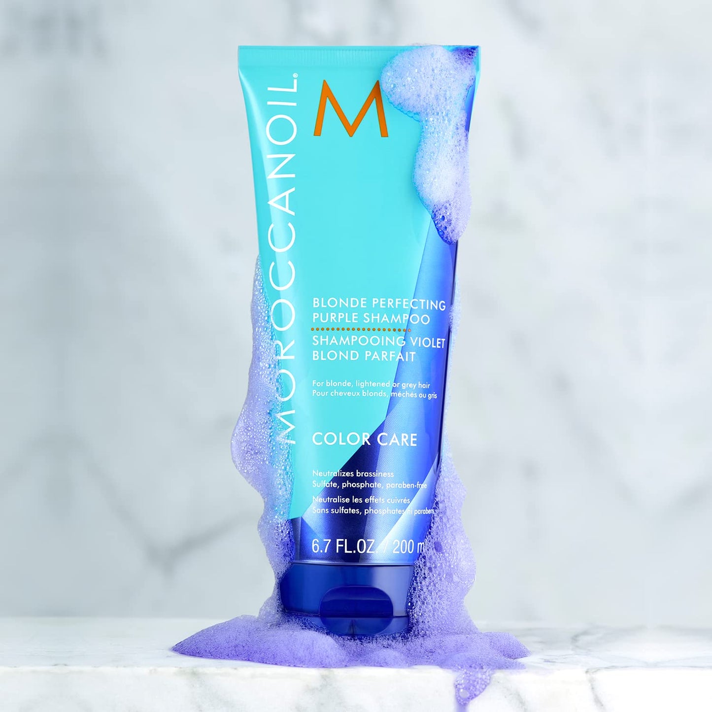 Moroccanoil Blonde Perfecting Purple Shampoo and Conditioner, 8.5 Fl. Oz.