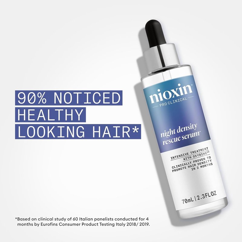 Nioxin System Kit 2, Cleanse, Condition, & Treat the Scalp for Thicker & Stronger Hair, 3 Month Supply + Night Density Rescue, Overnight Leave-in Antioxidant Serum for Hair Density and Thickness